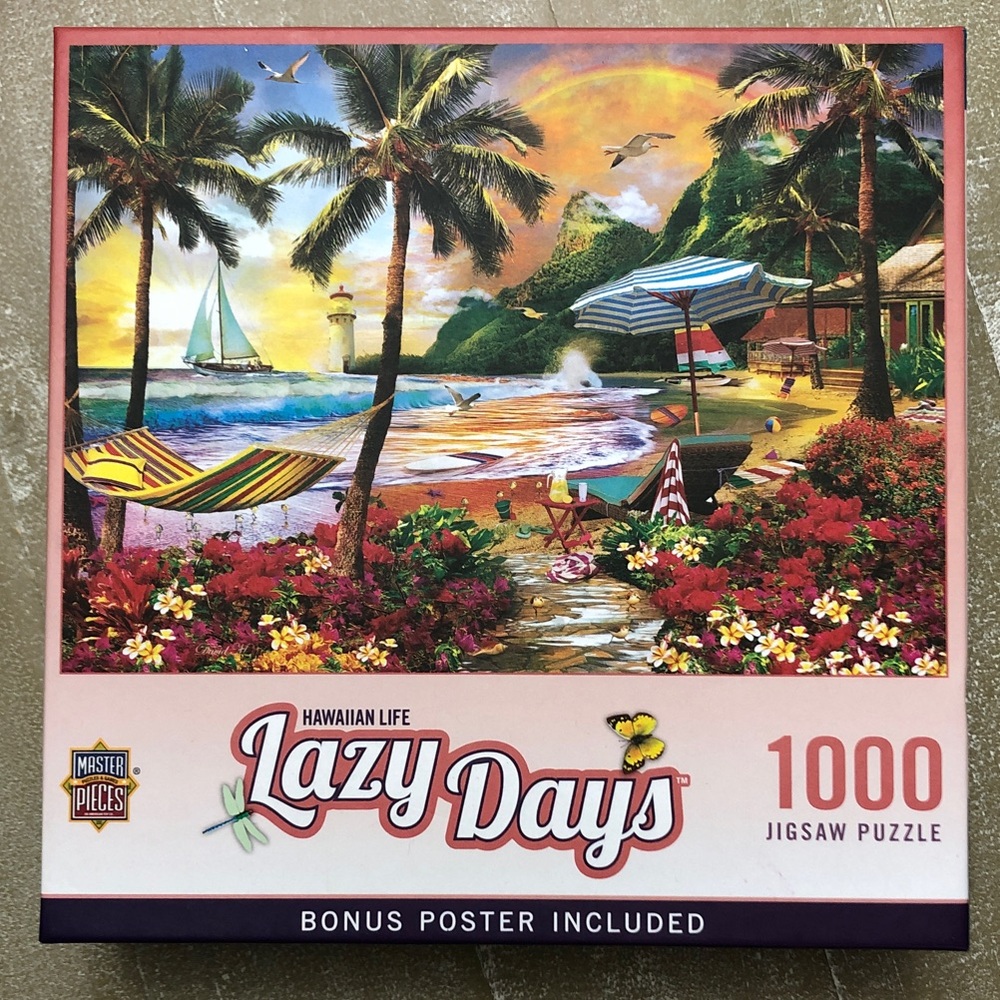 1000 Piece Puzzle Master Pieces Lazy Days Hawaiian Life Tropical Paradise